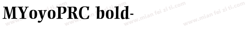 MYoyoPRC bold字体转换
